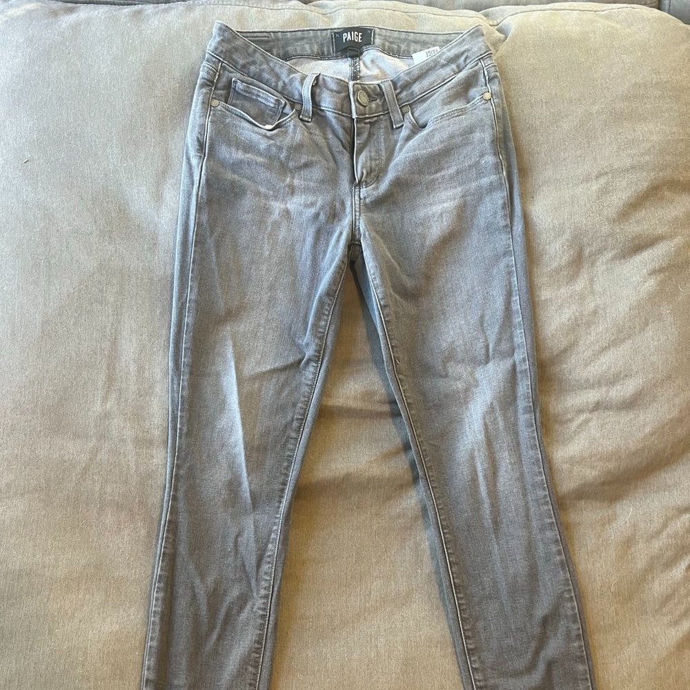PAIGE Verdugo Ankle Jeans, Bonnie Grey, Size 27